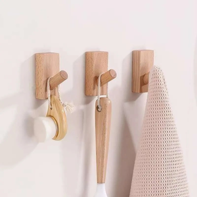 wooden self adhesive hooks