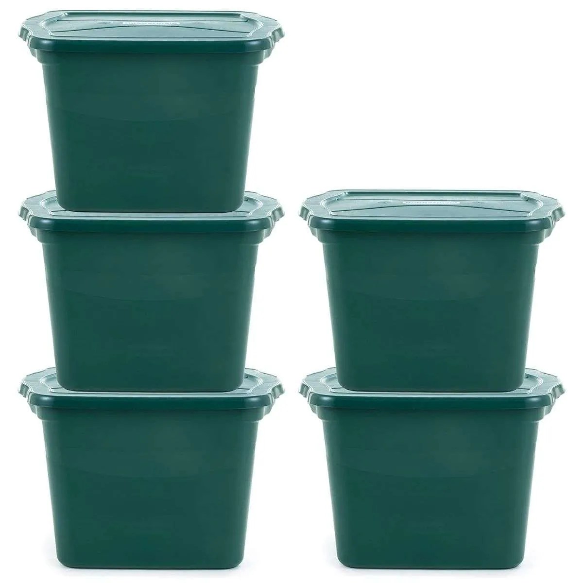 green recycled storage boxes