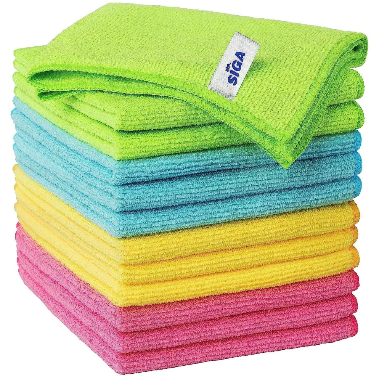 cleaning cloths in different colours
