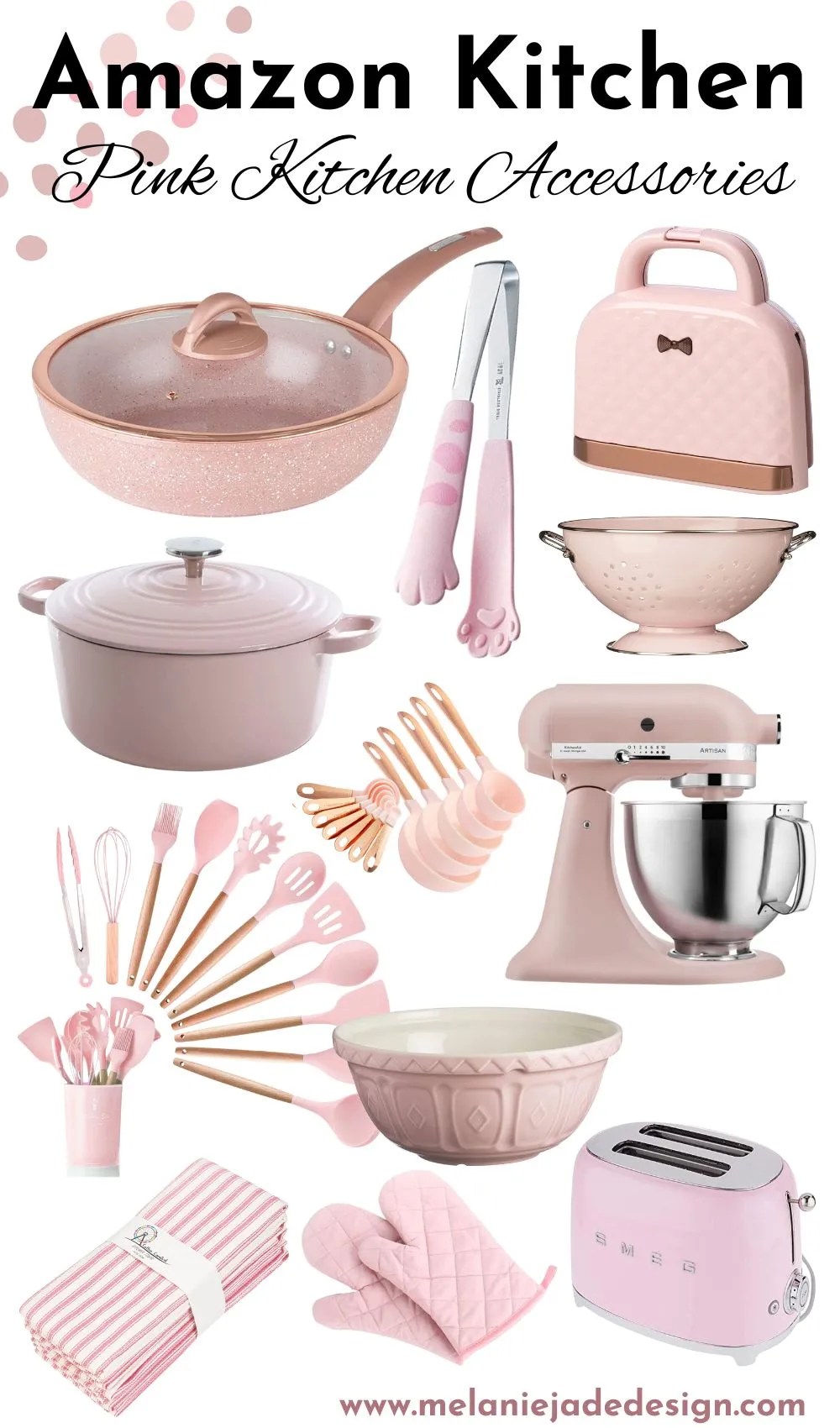 amazon home pink kitchen accessories Pinterest pin