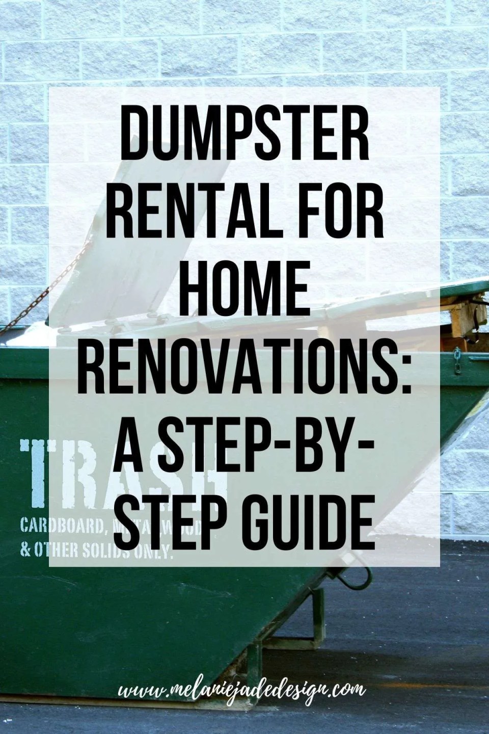 Dumpster Rental for Home Renovations: A Step-by-Step Guide pinterest pin