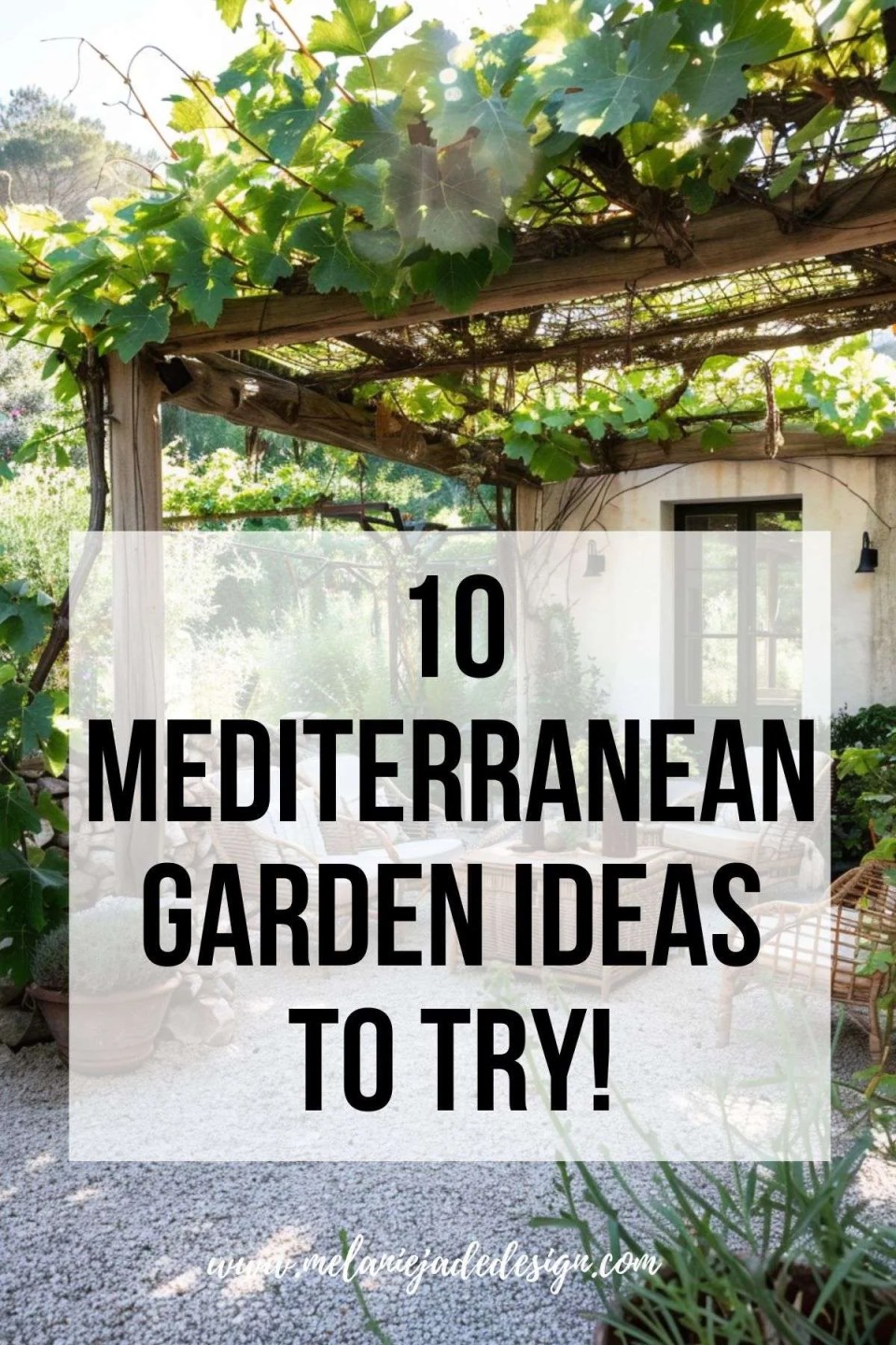 10 Mediterranean Garden Ideas - Plants, Furniture and Decor Pinterest pin